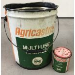 2 vintage Castrol grease cans.