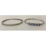 2 ladies silver dress bangles.