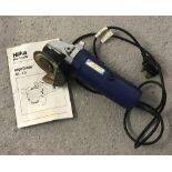 A Hilka Pro-Craft 550W 4.5" angle grinder.