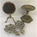 4 Victorian brass trivets.