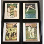 A set of 4 vintage style colour advertising prints for Slazenger Tennis.