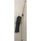 A Bickerstaffe 50#, 29" wooden longbow with string.