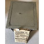 A vintage Chubb size 5 wall safe.