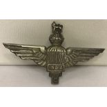 WW2 Style White Metal Indian Parachute Regiment Cap Badge.