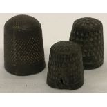 3 Vintage Thimbles - Metal Detecting Finds.