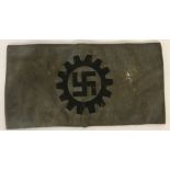 WW2 Style German Labour Front (Deutsche Arbeitsfront) Factory Workers Arm Band.