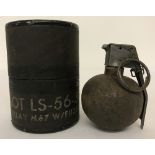 Boxed Vietnam War Style US M-67 Baseball Grenade. Inert.