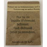 WW2 Style German Army issue condom in paper packet.