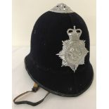 1960’s Style British Lancashire Police Helmet with chin strap.