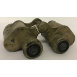 WW2 era binoculars painted in D.A.K (Africa Corps) colours , Nazi party and 40 mark.