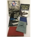 3 RAF instruction books together with 3 books about The Stirling WW2 Bomber.