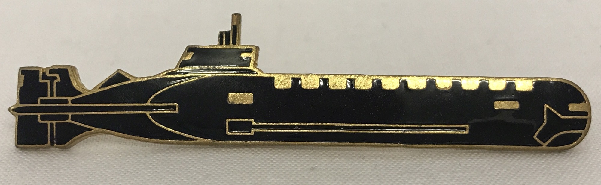 Cold War style Soviet Submarine enamel pin back badge.