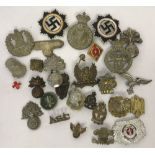 Bag of original and reproduction Military badges.