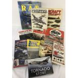 A collection of books relating to Military vehicles; aircraft, tanks and ships.