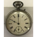 WW2 Style R.A.F Air Ministry Top Winding Pocket Watch With Bevel Edged Glass (not working).