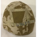 A British GS MK VI helmet in XL size with cover c1986.