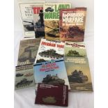 A collection of books relating to Tanks, Armoured Vehicles and Amphibious vehicles.