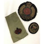 A Royal Engineers bullion embroidered badge.