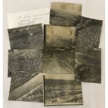 9 original WWII Royal Flying Corps Aerial photos.