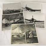 A collection of original photos of WWII aircraft.