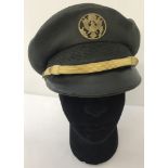 Vietnam era US Army dress cap. Green felt with gold band and brass cap badge.