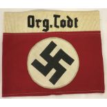 A German WW2 Style Organisation Todt Arm Band.