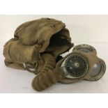 1930s Military Issue, British Gas Mask with Canvas Bag. Marked 1937.