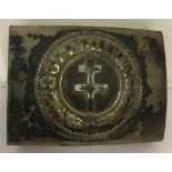 WW2 Style German Soldiers buckle with "Free France" Cross of Lorraine soldered onto the front.