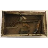 Box containing WW2 Relic German Bomb Shrapnel.