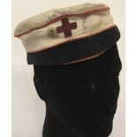 WW1 Style Imperial German Medical Orderlies Feldmutze “Porkpie” Hat.
