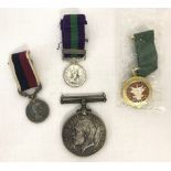 A George V War medal awarded to S4-091012 PTE. H. Saunders. A.S.C.