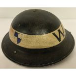 A British MK II Civil Defence/Home Front steel helmet c1939.