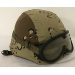 A replica US PASGT helmet. Used as a film prop, c2001.