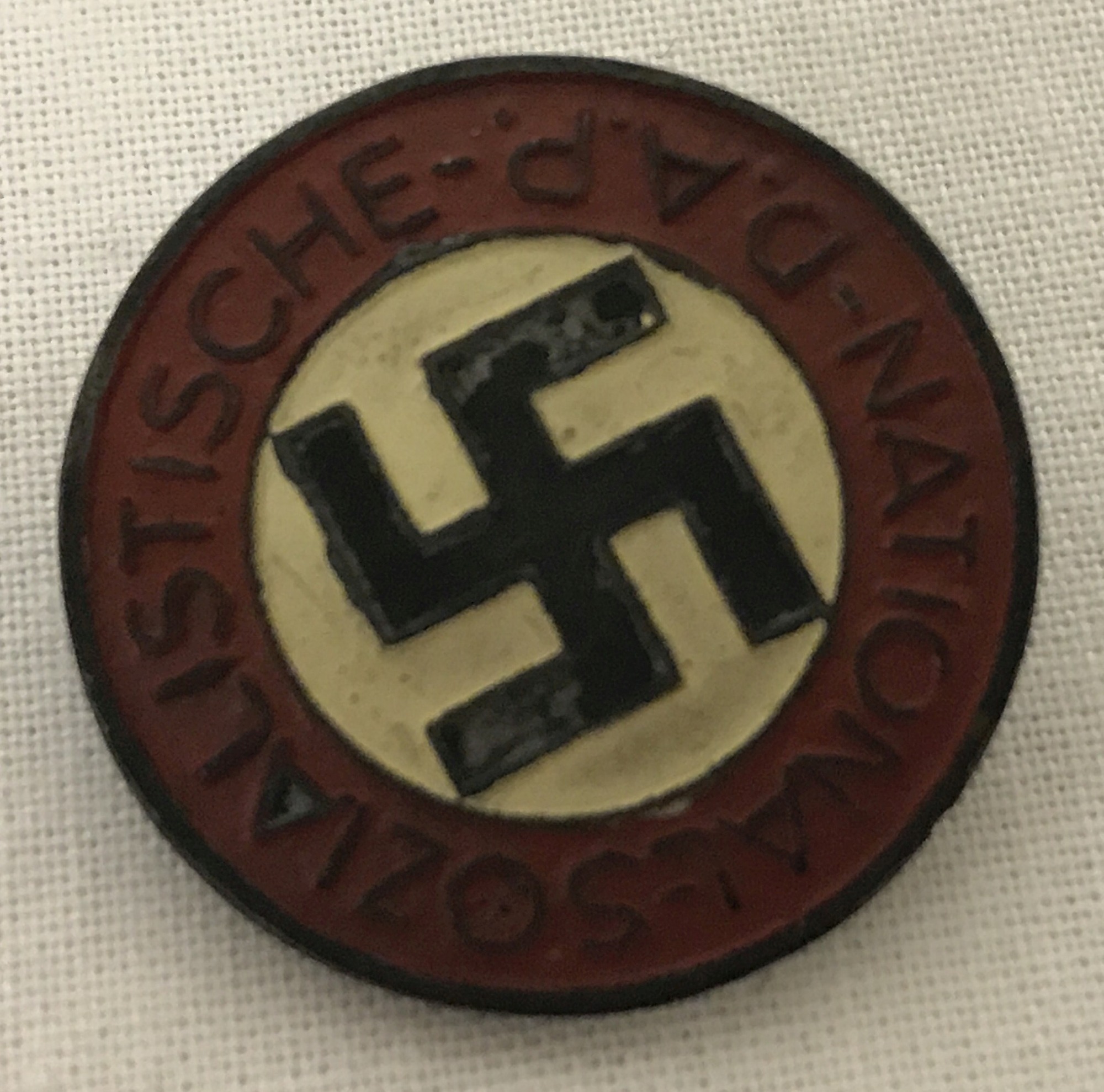 Late WW2 Style N.S.D.A.P Ersatz (economy) Issue Lapel Pin.