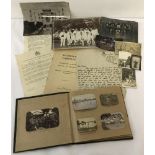 A vintage album containing military photos of India.