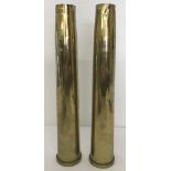 2 British post war shell cases dated 1956 and 1957.