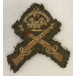 WW1 Style Marksman Crossed Rifles Cloth Badge