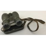 A pair of German Voigtlander Braunschweig Mod8 No 6234 military binoculars.