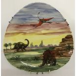 A vintage Kelsboro ware Jurassic period dinosaur plate.