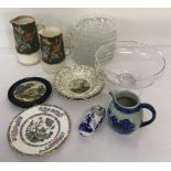 A mixed lot of ceramics and glass.