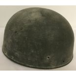 A Swiss Paratroop helmet fitted with a East German liner for used by mercenary in 1990's Yugoslavia.