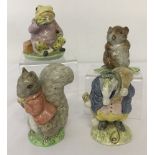 4 Beswick Beatrix Potter, F. Warne & Co, figures.