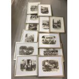 A set of 12 matched, framed photographic prints.