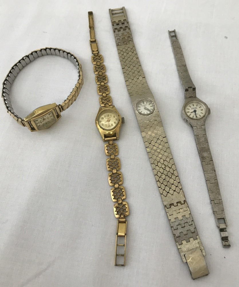 4 assorted vintage ladies wrist watches to include 2 Rotary.