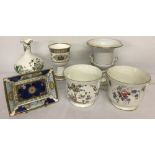 6 large ceramic items to include Royal Worcester and Crown Staffordshire.