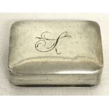 A small Georgian, silver vinaigrette with initial engraved to top.