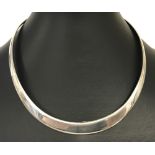 A modern silver torque style necklace. Marked 925 to rear.