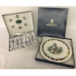 A boxed Royal Worcester cake stand together with a boxed Portmeirion cake slice & pastry forks.