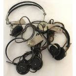 3 pairs of 1930's radio receiver headphones.