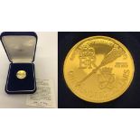 A 1975 one hundred dollar gold coin of Bermuda in 22ct gold. Complete with CoA and original box.